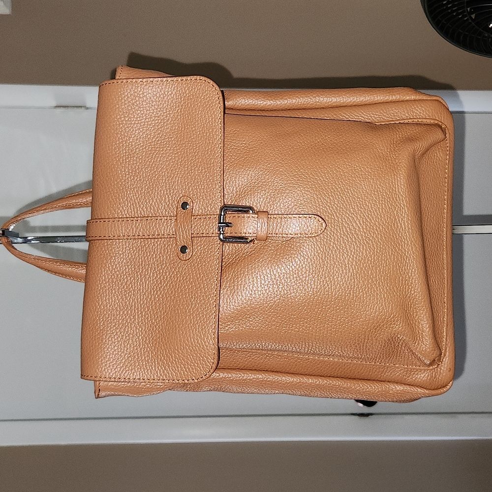 1303 Brown Leather Backpack NWT
